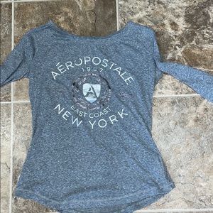 Gray long sleeved shirt